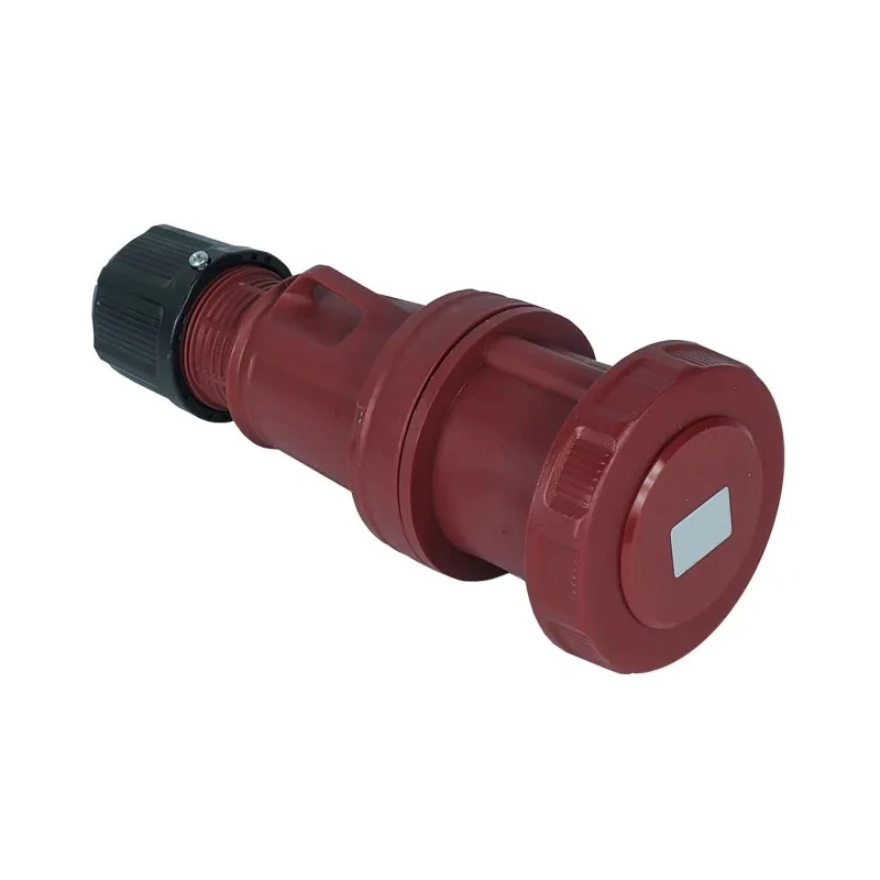 RS PRO Rated At 63A, 415V IP67 Red Cable Mount Industrial Power Connector 3P+PE IP67