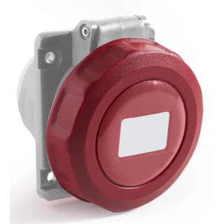 RS PRO Panel Mount Industrial Power Connector 3P+N+PE, 32A, 415V, IP67, Red, Polyamide IP67