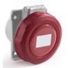 RS PRO Panel Mount Industrial Power Connector 3P+N+PE, 32A, 415V, IP67, Red, Polyamide IP67