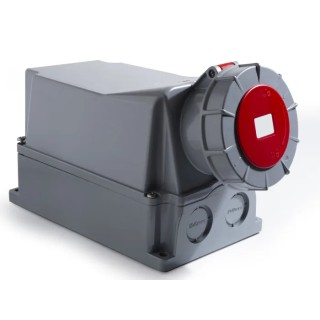 RS PRO Wall Mount Industrial Power Connector 125A, 415V, 3P+T, IP67, Red, Polyamide 6, Model IP67