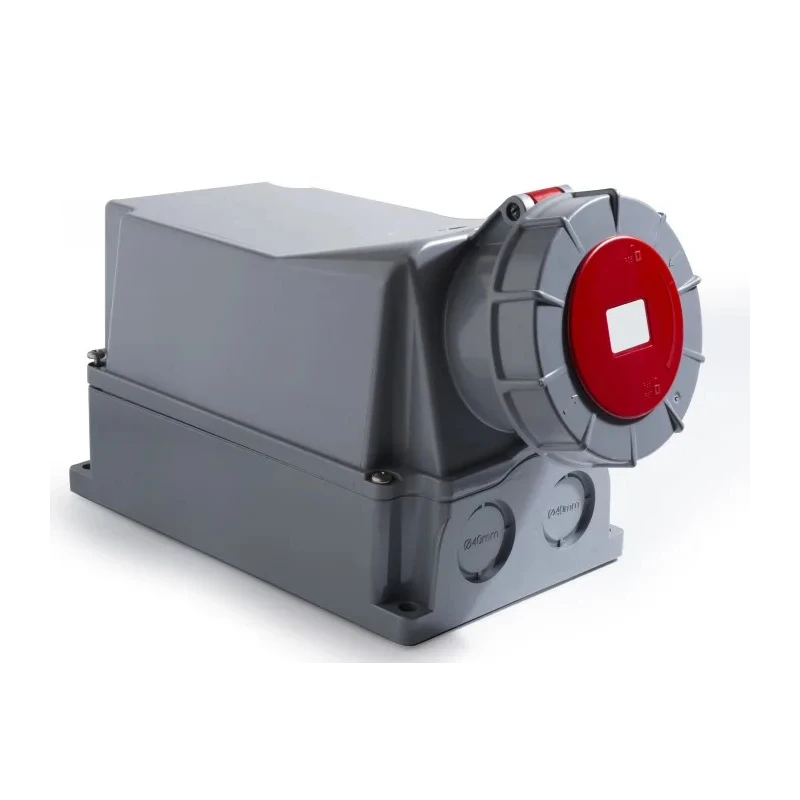 RS PRO Wall Mount Industrial Power Connector 125A, 415V, 3P+T, IP67, Red, Polyamide 6, Model IP67