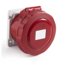 RS PRO Industrial Power Connector, Panel Mount, 32A, 415V, 2P+PE, IP67, Red IP67