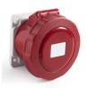 RS PRO Industrial Power Connector, Panel Mount, 32A, 415V, 2P+PE, IP67, Red IP67