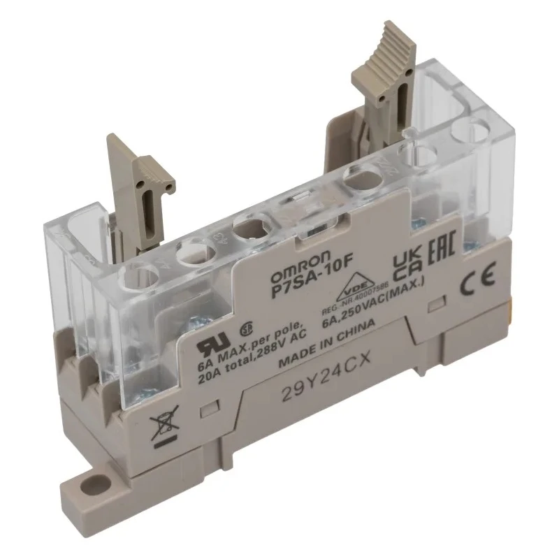 Omron 10 Way DIN Rail Module , 24V, Screw Terminal, For 4 Pole Relays P7SA