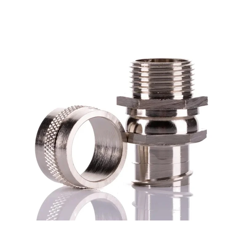 RS PRO Nickel-Plated Brass Conduit Fitting, M20 Thread, 20 mm Size, Silver, IP54, 214-9560