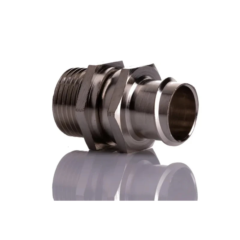 RS PRO Nickel-Plated Brass Conduit Fitting, M20 Thread, 20 mm Size, Silver, IP54, 214-9560