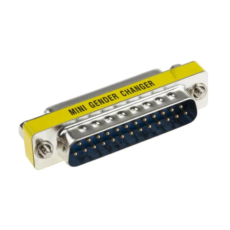 RS PRO D-Sub Adapter 25-Way Male to Female Straight, Gold over Brass/Nickel, 828-252