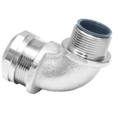 RS PRO Nickel Conduit Fitting, Brass, M20 Thread, 16 mm Nominal Size, Silver, IP67, Model 214-9574