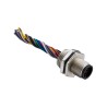 Amphenol Industrial Sensor Actuator Cable, 17-Way, Male M12 to Free End, 200 mm, IP68, M12A-17PMMC-SH8C20