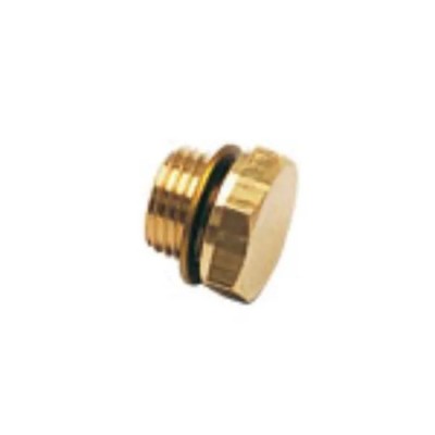 Legris 220 Series Brass Plug Fitting, G Thread, 3/8 in, 17mm OD, Max 60 bar, 0220 17 00