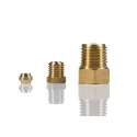Norgren Brass Pneumatic Fitting 36 Metric Series, R 1/4 Male, Bright Nickel Plated, 181250428