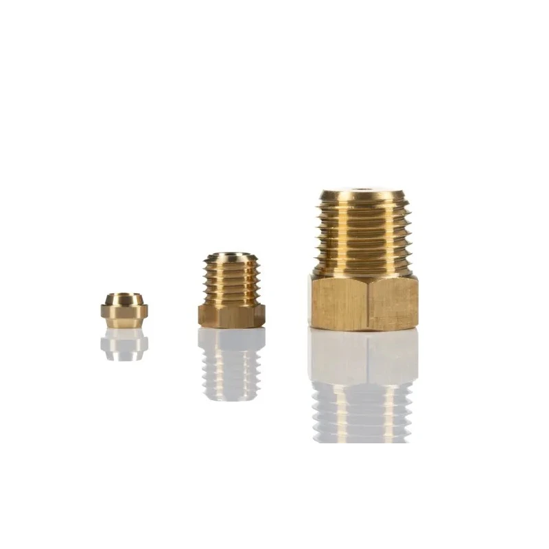 Norgren Brass Pneumatic Fitting 36 Metric Series, R 1/4 Male, Bright Nickel Plated, 181250428