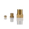 Norgren Brass Pneumatic Fitting 36 Metric Series, R 1/4 Male, Bright Nickel Plated, 181250428