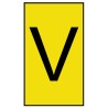 HellermannTyton Ovalgrip Slide-On Cable Marker, Pre-printed V Legend, PVC, Yellow, Black 531-00423 HOBS85-PVC-YE (500)