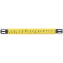 HellermannTyton Ovalgrip Slide-On Cable Marker, Pre-printed V Legend, PVC, Yellow, Black 531-00423 HOBS85-PVC-YE (500)