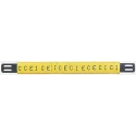 HellermannTyton Ovalgrip Slide-On Cable Marker, Pre-Printed "Z", Black on Yellow, for 2.5–6 mm Cables 901-10477