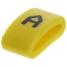 HellermannTyton Ovalgrip Slide-On Cable Marker, Pre-Printed 'A', 6mm Max Cable, 2.5mm Min Cable, Yellow PVC, Flame 901-10452