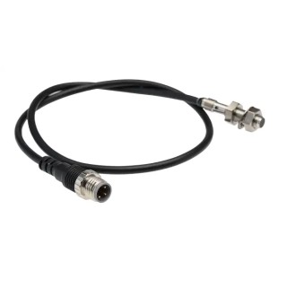 Omron Threaded Barrel Inductive Proximity Sensor, M5, 1.2 mm Detection, PNP Output, Stainless Steel E2E-S05S12-CJ-B1 0.3M
