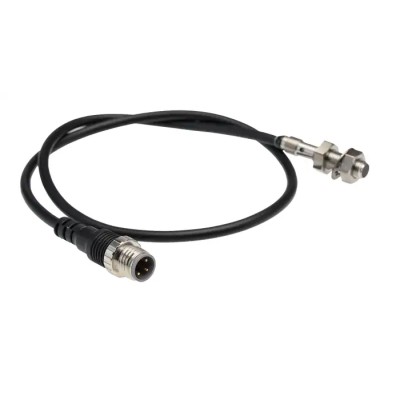 Omron Threaded Barrel Inductive Proximity Sensor, M5, 1.2 mm Detection, PNP Output, Stainless Steel E2E-S05S12-CJ-B1 0.3M