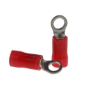 RS PRO Plasti-Grip Insulated Crimp Ring Terminal M3.5 Stud Size 22–16 AWG Red 34142
