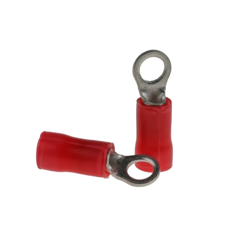 RS PRO Plasti-Grip Insulated Crimp Ring Terminal M3.5 Stud Size 22–16 AWG Red 34142