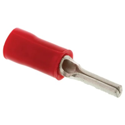 TE Connectivity PLASTI-GRIP Insulated Tin Crimp Pin Connector, 22–16 AWG, Nylon, 1.8 mm Pin Diameter, 6.8 mm Pin 165143