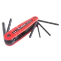 Facom 6 Piece Metric Hex Key Set, Phosphate Finish, Silicon Steel, Short Arm, Hex Sizes 5/32-3/16-7/32-1/4-5/16-3/8 86H.JU6