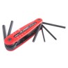 Facom 6 Piece Metric Hex Key Set, Phosphate Finish, Silicon Steel, Short Arm, Hex Sizes 5/32-3/16-7/32-1/4-5/16-3/8 86H.JU6