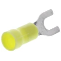 RS PRO PLASTI-GRIP Insulated Crimp Spade Connector 12 AWG–10 AWG, M5 Stud Size, Vinyl, Yellow 34176