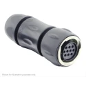 Souriau Sunbank by Eaton Circular Connector 10 Contacts, Cable Mount, Plug, Female, IP68/IP69K, Bayonet, Gold UTGX6JC1210S