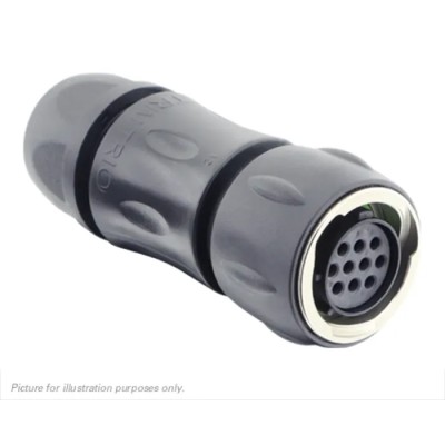 Souriau Sunbank by Eaton Circular Connector 10 Contacts, Cable Mount, Plug, Female, IP68/IP69K, Bayonet, Gold UTGX6JC1210S