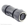 Souriau Sunbank by Eaton Circular Connector 10 Contacts, Cable Mount, Plug, Female, IP68/IP69K, Bayonet, Gold UTGX6JC1210S