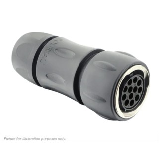 Souriau Sunbank by Eaton 12-Contact Circular Connector, Cable Mount, Plug, Female, IP68/IP69K, 10A, 63V UTGX6JC1412S