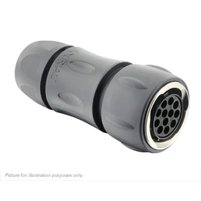 Souriau Sunbank by Eaton 12-Contact Circular Connector, Cable Mount, Plug, Female, IP68/IP69K, 10A, 63V UTGX6JC1412S