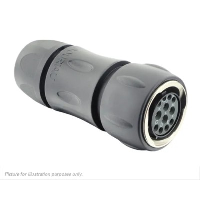 Souriau Sunbank by Eaton Circular Connector 12 Contacts Plug Female IP68 IP69K Cable Mount Bayonet 4A 50V UTGX6JC14E12S
