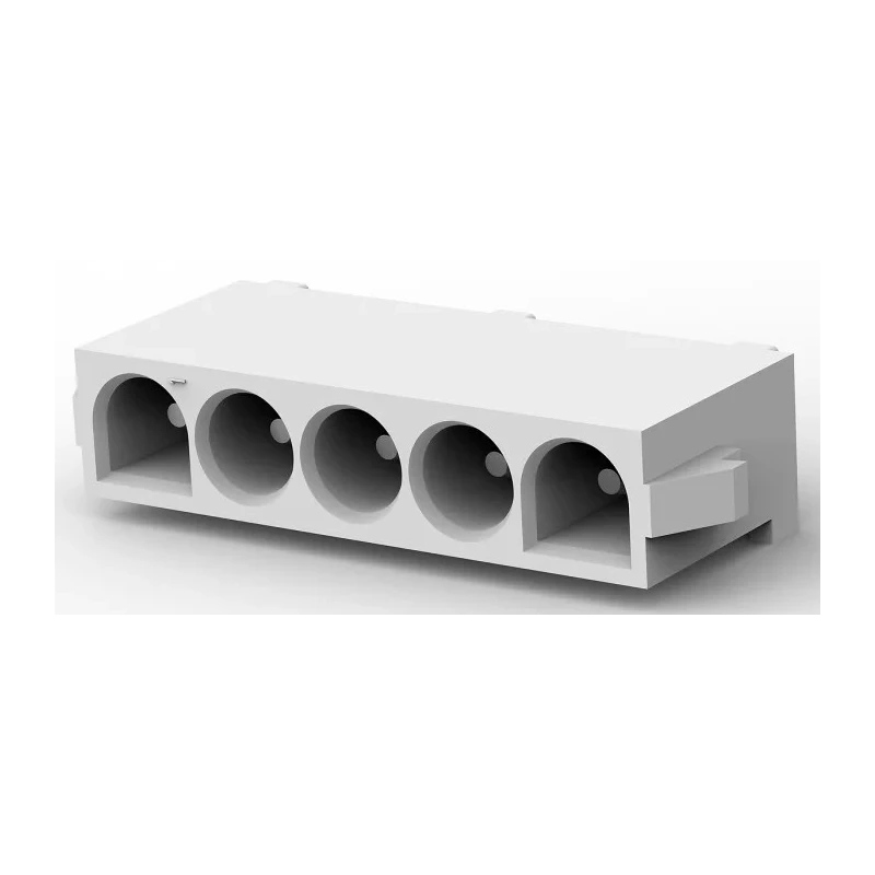 TE Connectivity Universal MATE-N-LOK Straight PCB Header, 5 Contacts, 6.35 mm Pitch, 1 Row, Shrouded, Through-Hole 640466-1