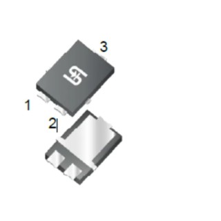 Taiwan Semiconductor Schottky Diode 45V 10A, 3-Pin SMPC4, PCB Mount TSUP10M45SH