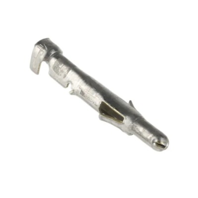 TE Connectivity Universal MATE-N-LOK Series Male Crimp Terminal, Brass, Tin Plated, 24–18 AWG, 19A, 926896-1
