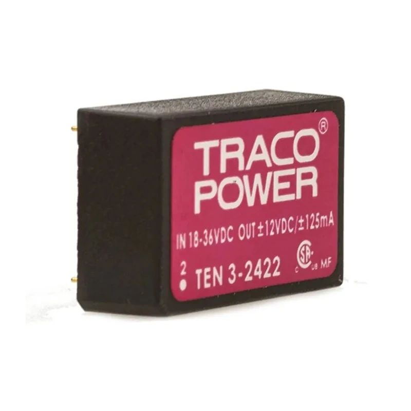 TRACOPOWER DC/DC Converter 12V, -12V 125mA Dual Output PCB Mounted, 18–36V Input Range, 3W, Surface Mount, TEN 3-2422