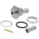 Telegartner BNC Series Panel Mount Female BNC Coaxial Connector, 50 Ω, Straight, Crimp, Nickel/Gold, J01001A1379