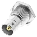 Telegartner BNC Series Panel Mount Female BNC Coaxial Connector, 50 Ω, Straight, Crimp, Nickel/Gold, J01001A1379