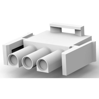 TE Connectivity Universal MATE-N-LOK Male Connector Housing, 3 Way, Straight, Panel Mount, Nylon, 6.35 mm Pitch 1-480700-0