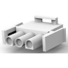 TE Connectivity Universal MATE-N-LOK Male Connector Housing, 3 Way, Straight, Panel Mount, Nylon, 6.35 mm Pitch 1-480700-0