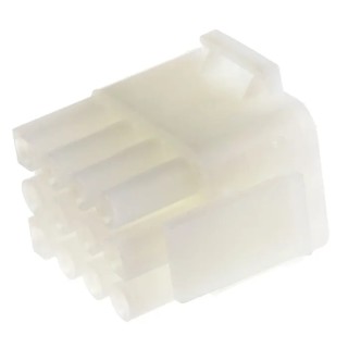 TE Connectivity Universal MATE-N-LOK Male Connector Housing, 12 Way, 3 Row, Panel Mount, 6.35 mm Pitch, Nylon 1-480708