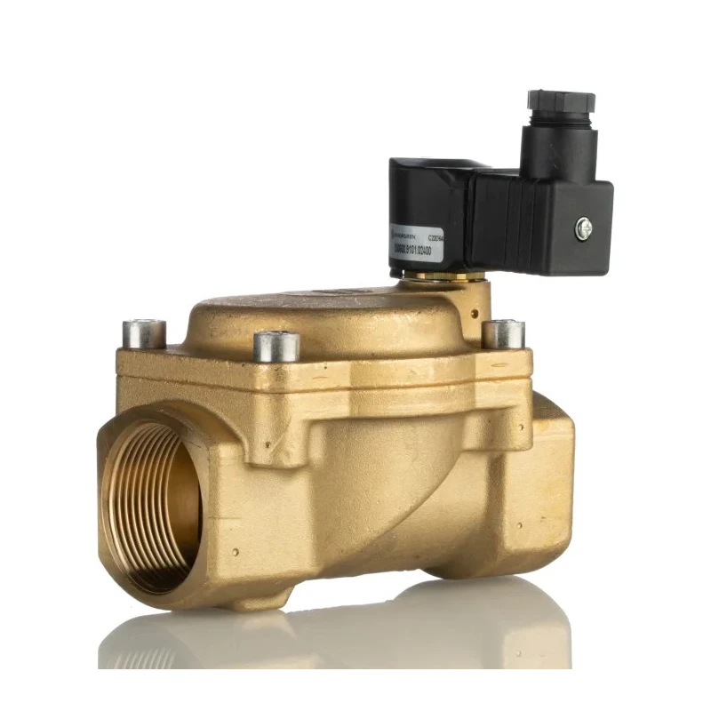 Buschjost Solenoid Valve Brass 2 Port NC 24V DC G1-1/2, 40mm Orifice, 10 Bar, ATEX, 8240600.9101.02400