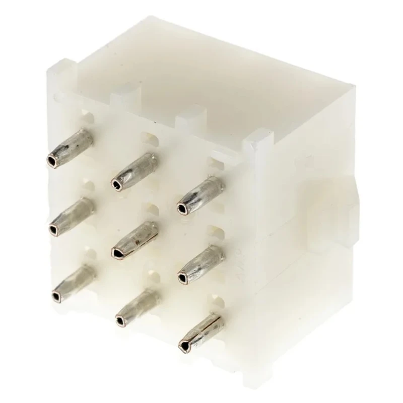 TE Connectivity Universal MATE-N-LOK Series Straight Through Hole PCB Header, 9 Contacts, 6.35 mm Pitch, 3 Row 350432-1