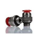 Norgren Pneufit C Series Male Pneumatic Fitting, Push-In Tube 6mm, G 1/8 Male, Plastic, Nickel Finish, C02250618