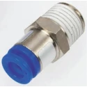 SMC KC Series Pneumatic Fitting 4mm Push-in Male R 1/8 Inch Nickel Plated Brass KCH04-01S