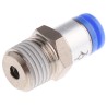 SMC KC Series Nickel Plated Brass Pneumatic Male R 1/4 inch, 6mm One-Touch Fitting KCH06-02S