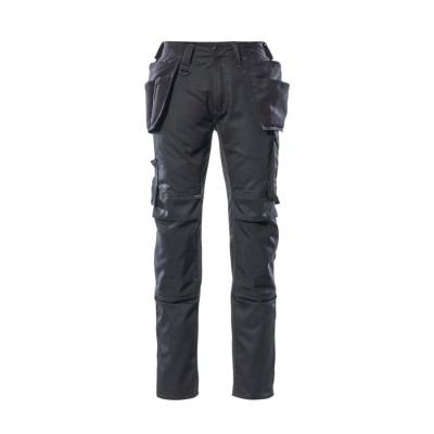 Mascot Workwear Kassel Unisex Trousers, Black, Cotton-Polyester, 33 in Waist, 82 cm Leg, Holster & 17731-442-09 82C48